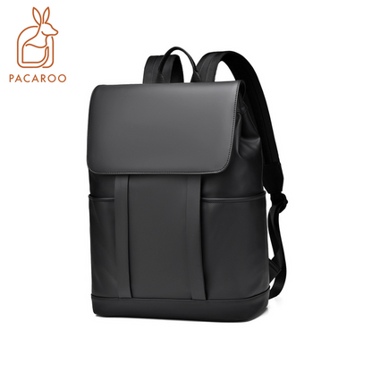 Pacaroo Sleek Flap Pack - Waterproof Minimalist 15.6" Laptop Backpack