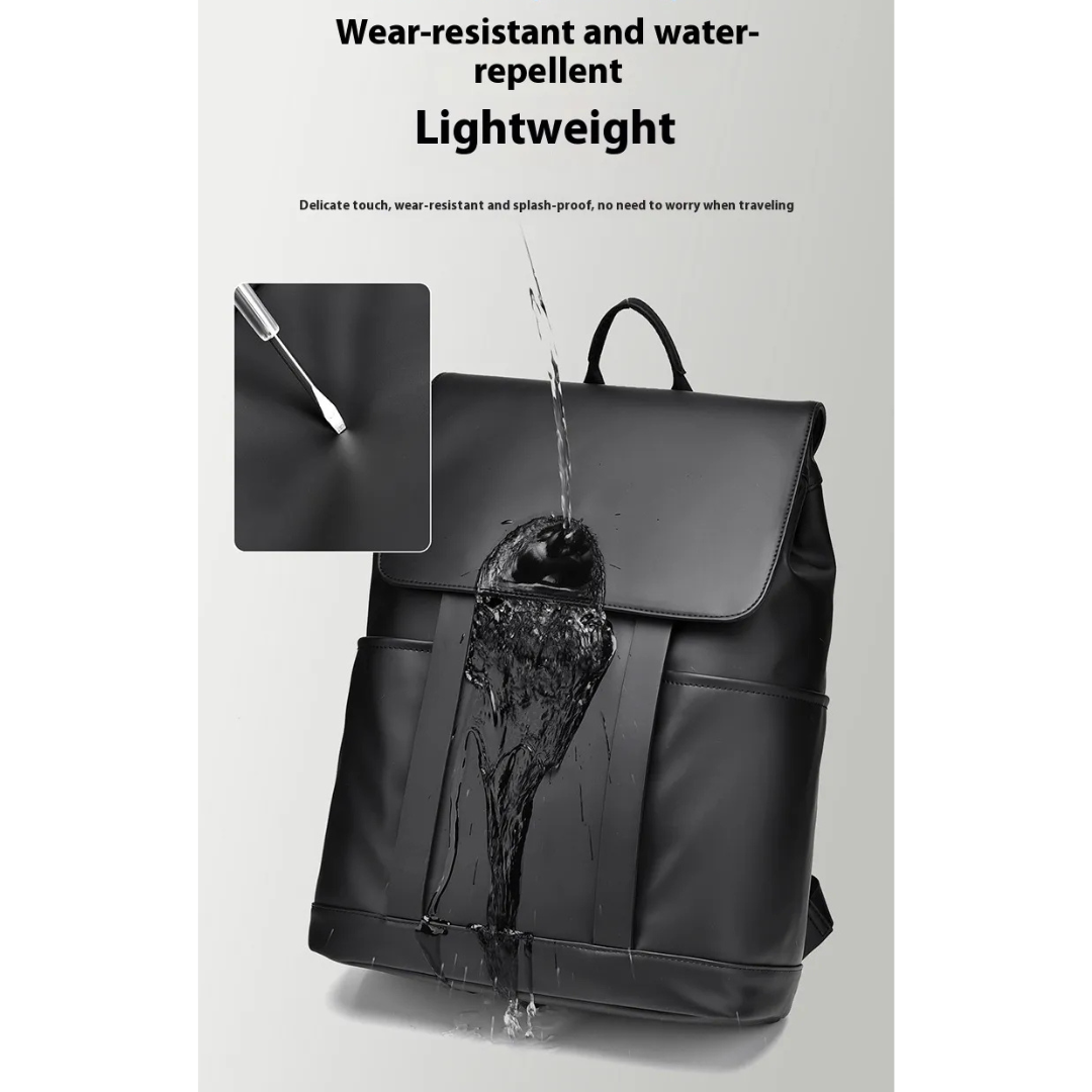 Pacaroo Sleek Flap Pack - Waterproof Minimalist 15.6" Laptop Backpack