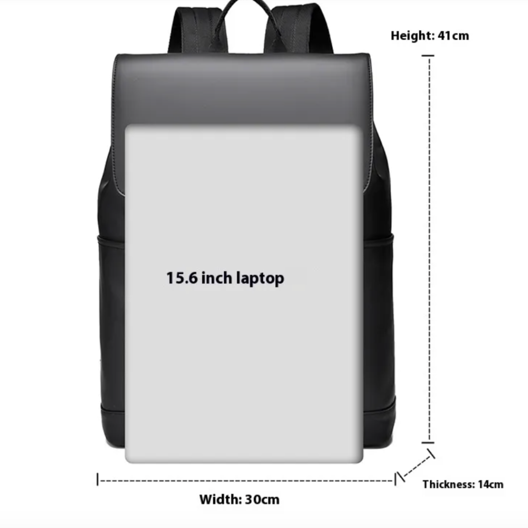 Pacaroo Sleek Flap Pack - Waterproof Minimalist 15.6" Laptop Backpack