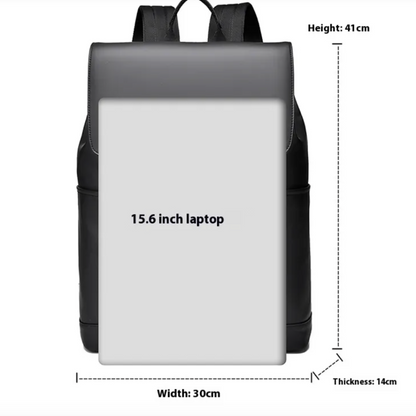 Pacaroo Sleek Flap Pack - Waterproof Minimalist 15.6" Laptop Backpack