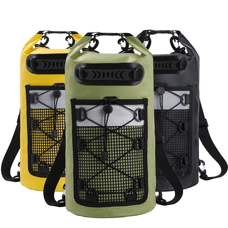 Pacaroo Waterproof Dry Bag Backpack - with Outer Mesh Pocket