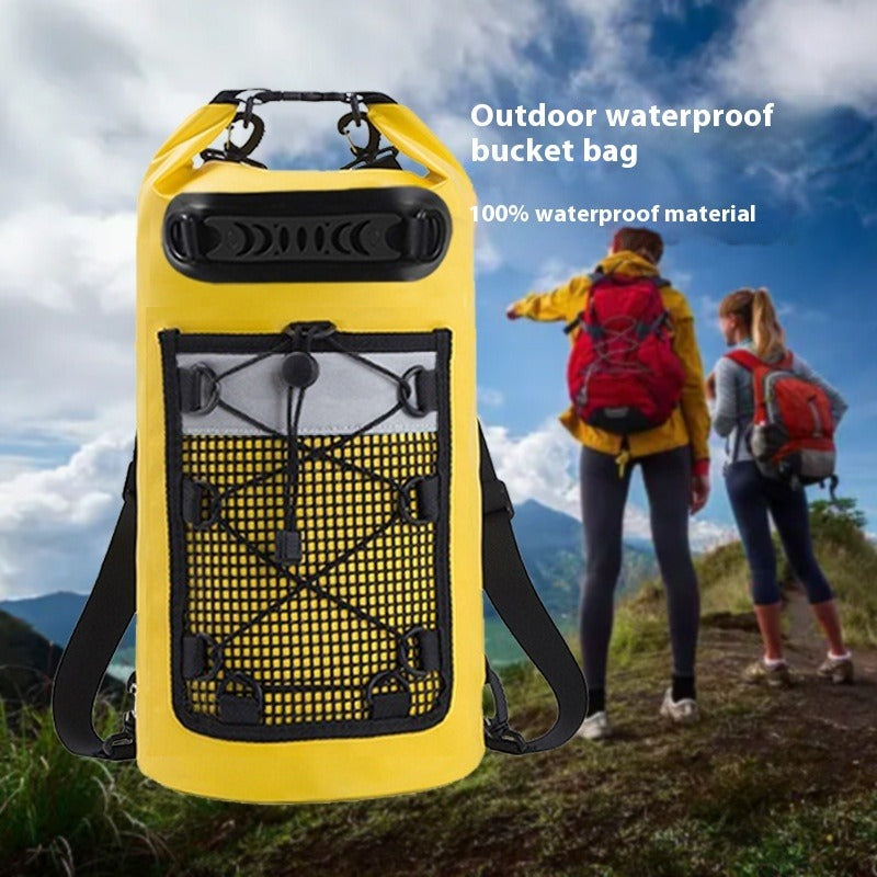 Pacaroo Waterproof Dry Bag Backpack - with Outer Mesh Pocket